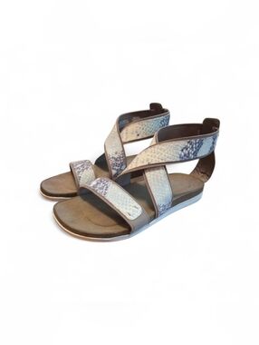 Rockport Romilly Gore Zip Python Print Sandals Size 9